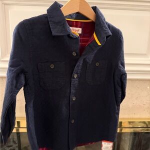 Cat & Jack Navy and Red Plaid Shirt